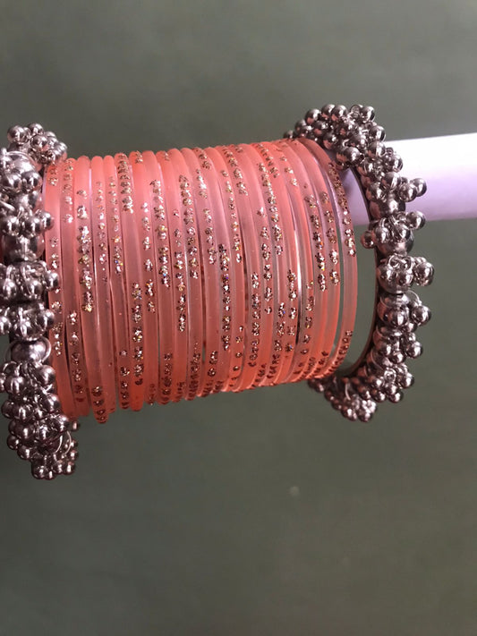 Peach Bangles Set