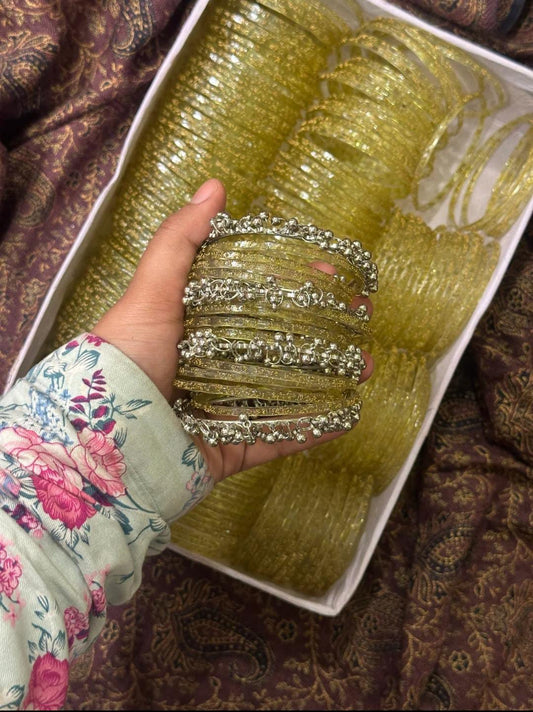 Butter Yellow Rain Drop Bangles